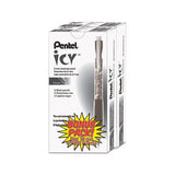 Icy Mechanical Pencil, 0.5 Mm, Hb (#2.5), Black Lead, Transparent Smoke Barrel, 24-pack