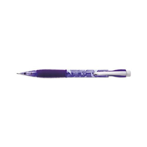 Icy Mechanical Pencil, 0.7 Mm, Hb (#2.5), Black Lead, Transparent Violet Barrel, Dozen