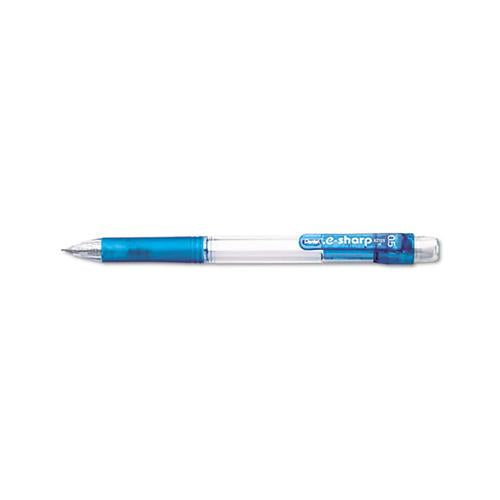 .e-sharp Mechanical Pencil, 0.5 Mm, Hb (#2.5), Black Lead, Sky Blue Barrel, Dozen