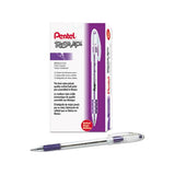 R.s.v.p. Stick Ballpoint Pen, Medium 1mm, Violet Ink, Clear-violet Barrel, Dozen