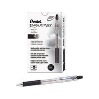 R.s.v.p. Rt Retractable Ballpoint Pen, 1mm, Black Ink, Clear Barrel, Dozen