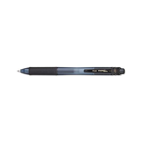 Energel-x Retractable Gel Pen, 0.7 Mm Metal Tip, Black Ink-barrel, Dozen