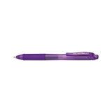 Energel-x Retractable Gel Pen, 0.7 Mm Metal Tip, Violet Ink-barrel, Dozen