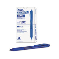 Energel-x Retractable Gel Pen, 1 Mm Metal Tip, Blue Ink, Translucent Blue Barrel, Dozen