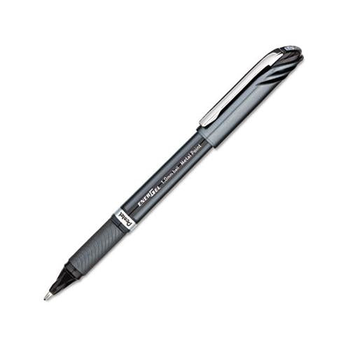 Energel Nv Stick Gel Pen, 1 Mm Metal Tip, Black Ink-barrel, Dozen