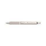 Energel Alloy Rt Retractable Gel Pen, Medium 0.7mm, Black Ink, Chrome Barrel