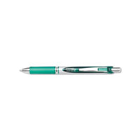 Energel Rtx Retractable Gel Pen, Medium 0.7 Mm, Green Ink, Green-gray Barrel