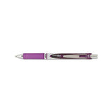 Energel Rtx Retractable Gel Pen, Medium 0.7 Mm, Violet Ink, Violet-gray Barrel