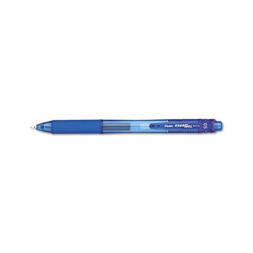 Energel-x Retractable Gel Pen, 0.5 Mm Needle Tip, Blue Ink-barrel, Dozen