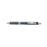 Energel Rtx Retractable Gel Pen, Fine 0.5 Mm, Black Ink, Silver-black Barrel