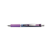 Energel Rtx Retractable Gel Pen, Fine 0.5 Mm, Violet Ink, Silver-violet Barrel