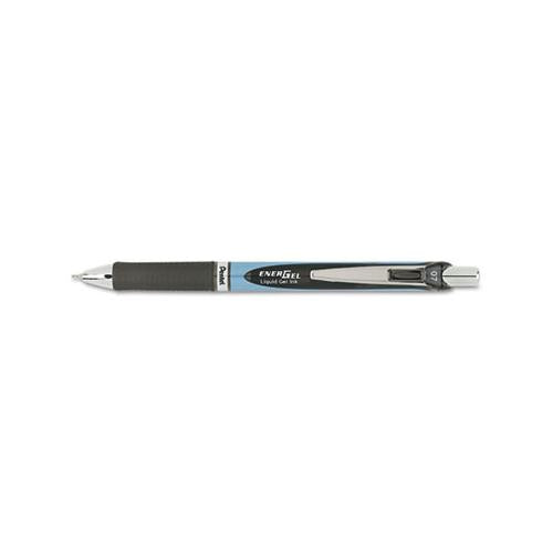 Energel Rtx Retractable Gel Pen, Medium 0.7 Mm, Black Ink, Black-gray Barrel