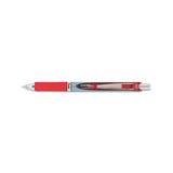 Energel Rtx Retractable Gel Pen, Medium 0.7 Mm, Red Ink, Red-gray Barrel