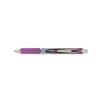 Energel Rtx Retractable Gel Pen, Medium 0.7 Mm, Violet Ink, Violet-gray Barrel