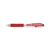 Wow! Retractable Gel Pen, Medium 0.7 Mm, Red Ink, Clear-red Barrel, Dozen