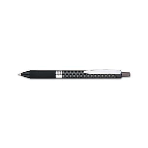 Oh! Gel Retractable Gel Pen, Medium 0.7mm, Black Ink-barrel, Dozen