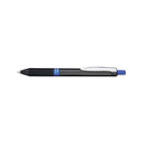 Oh! Gel Retractable Gel Pen, Medium 0.7mm, Blue Ink, Black Barrel, Dozen