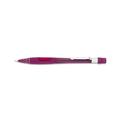 Quicker Clicker Mechanical Pencil, 0.9 Mm, Hb (#2.5), Black Lead, Transparent Burgundy Barrel