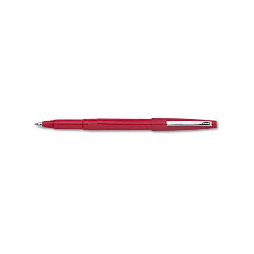 Rolling Writer Stick Roller Ball Pen, Medium 0.8mm, Red Ink-barrel, Dozen