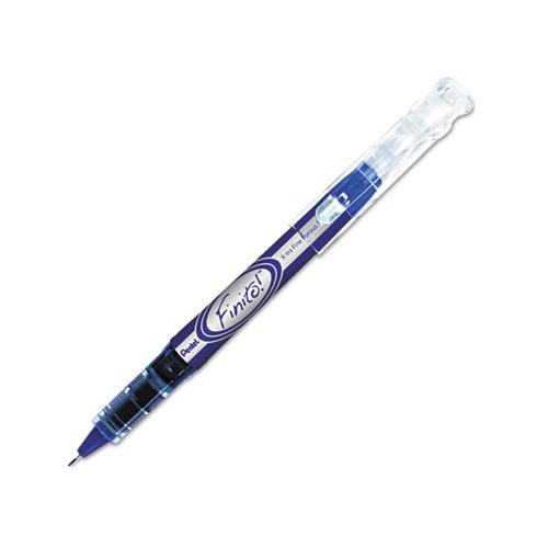 Finito! Stick Porous Point Pen, Extra-fine 0.4mm, Blue Ink, Blue-silver Barrel