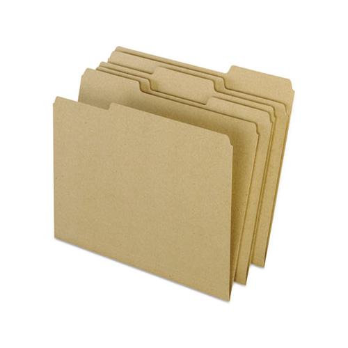 Earthwise By 100% Recycled Colored File Folders, 1-3-cut Tabs, Letter Size, Natural, 100-box
