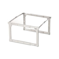 Plastic Snap-together Hanging Folder Frame, Legal-letter Size, 18" To 27" Long, White-silver Accents