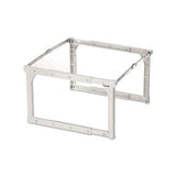 Plastic Snap-together Hanging Folder Frame, Legal-letter Size, 18" To 27" Long, White-silver Accents