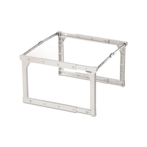 Plastic Snap-together Hanging Folder Frame, Legal-letter Size, 18" To 27" Long, White-silver Accents