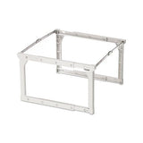 Plastic Snap-together Hanging Folder Frame, Legal-letter Size, 18" To 27" Long, White-silver Accents, 4-box
