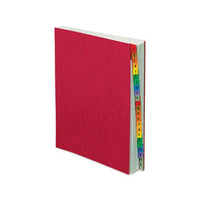 Expanding Desk File, 23 Dividers, Alpha, Letter-size, Red Cover