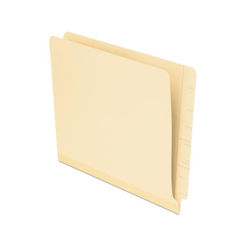 Manila Laminated Spine Shelf File Folders, Straight Tab, Letter Size, 100-box