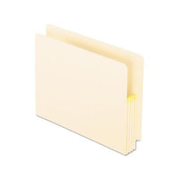 Convertible End Tab File Pockets, 3.5" Expansion, Letter Size, Manila, 25-box