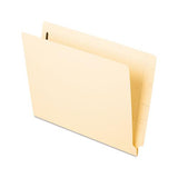 Manila Laminated End Tab Folders With One Fastener, Straight Tab, Letter Size, 11 Pt. Manila, 50-box