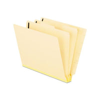 Manila End Tab Classification Folders, 2 Dividers, Letter Size, Manila, 10-box