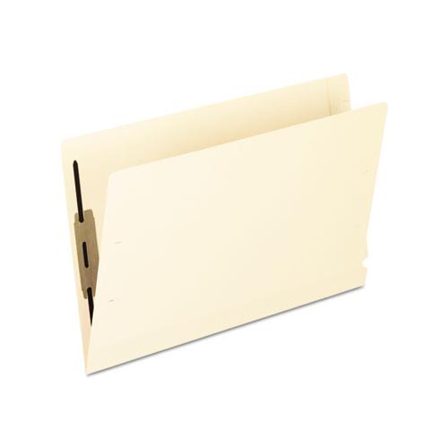 Manila Laminated End Tab Folders With One Fastener, Straight Tab, Legal Size, 11 Pt. Manila, 50-box