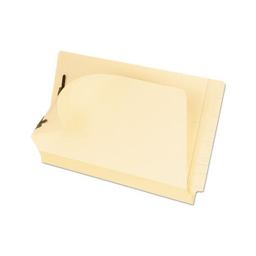 Manila Laminated End Tab Folders With Two Fasteners, Straight Tab, Legal Size, 11 Pt. Manila, 50-box