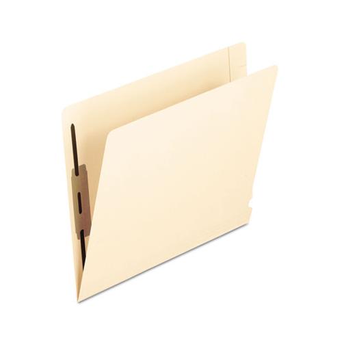 Manila Laminated End Tab Folders With Two Fasteners, Straight Tab, Letter Size, 14 Pt. Manila, 50-box