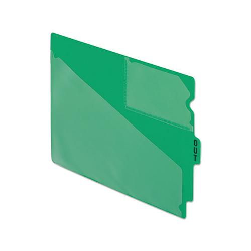Colored Poly Out Guides With Center Tab, 1-3-cut End Tab, Out, 8.5 X 11, Green, 50-box