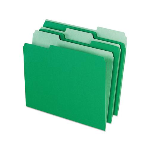 Colored File Folders, 1-3-cut Tabs, Letter Size, Green-light Green, 100-box