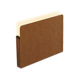 Standard Expanding File Pockets, 3.5" Expansion, Letter Size, Red Fiber, 25-box