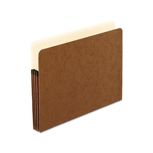 Standard Expanding File Pockets, 3.5" Expansion, Letter Size, Red Fiber, 25-box