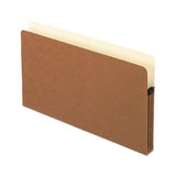 Standard Expanding File Pockets, 3.5" Expansion, Legal Size, Red Fiber, 25-box