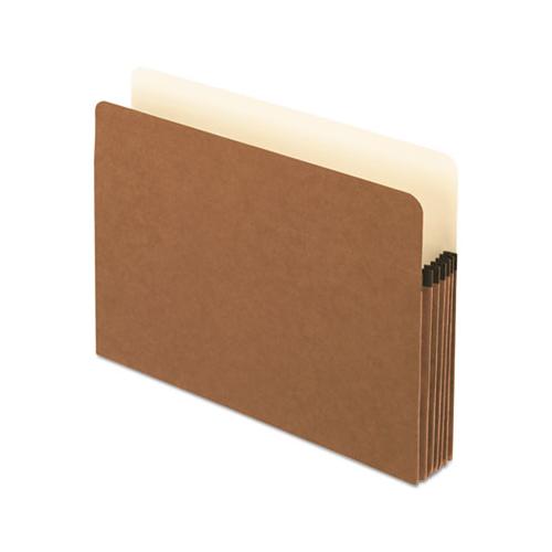 Smart Shield File Pocket, 5.25" Expansion, Letter Size, Red Fiber, 10-box