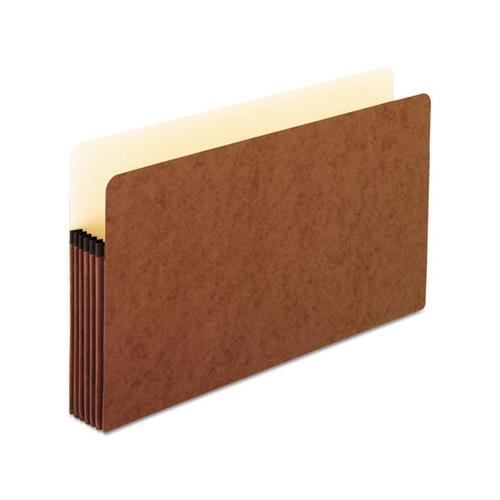 Standard Expanding File Pockets, 5.25" Expansion, Legal Size, Red Fiber, 10-box