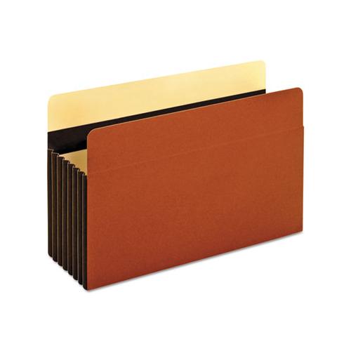 Heavy-duty File Pockets, 7" Expansion, Legal Size, Redrope, 5-box