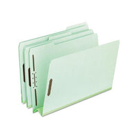 Heavy-duty Pressboard Folders W- Embossed Fasteners, Legal Size, Green, 25-box