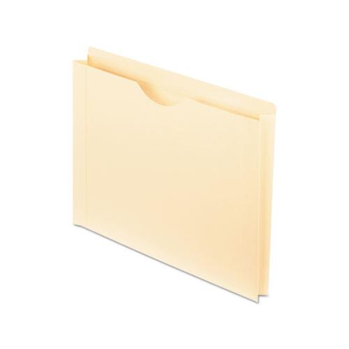 Manila Reinforced File Jackets, 2-ply Straight Tab, Letter Size, Manila, 50-box