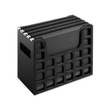 Desktop File With Hanging Folders, Letter Size, 6" Long, Black