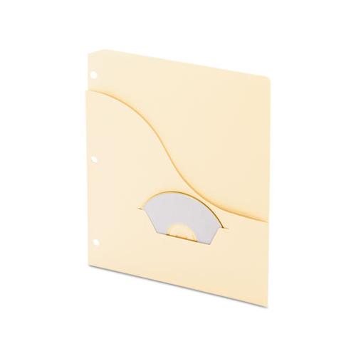 Pocket Project Folders, 3-hole Punched, Letter Size, Manila, 15-pack