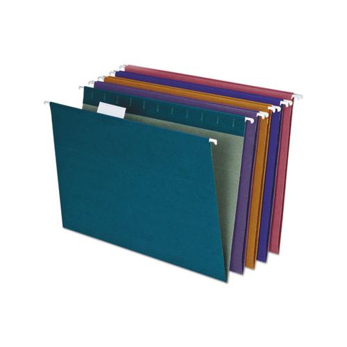 Earthwise By Pendaflex 100% Recycled Colored Hanging File Folders, Letter Size, 1-5-cut Tab, Assorted, 20-box